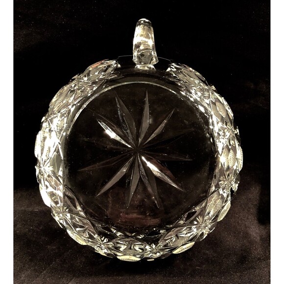 Cut Crystal Dessert / Nappy / Trinket Dish, MF Unknown, Beautiful! - Picture 7 of 7